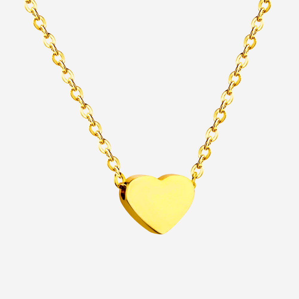 Gold Heart Shape Necklace Chain – Elegant 925 Silver Jewelry