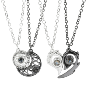 Magnetic Paired Necklaces for Couples 100 Language "I Love You" Projection - Image 5