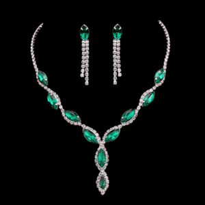Crystal Wedding Jewelry Set | Bridal Necklace & Earrings - Image 4