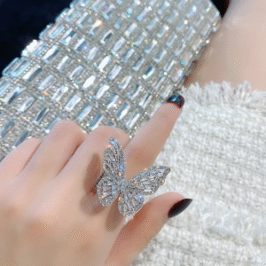 Luxury Crystal Butterfly Ring for Women – Statement Adjustable Sparkling - Image 11