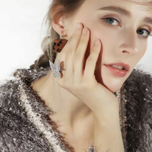Luxury Crystal Butterfly Ring for Women – Statement Adjustable Sparkling - Image 7
