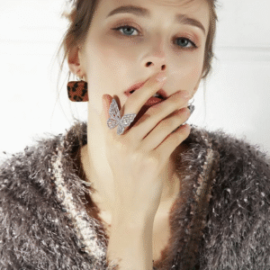 Luxury Crystal Butterfly Ring for Women – Statement Adjustable Sparkling - Image 5