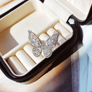 Luxury Crystal Butterfly Ring for Women – Statement Adjustable Sparkling - Image 3
