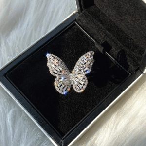 Luxury Crystal Butterfly Ring for Women – Statement Adjustable Sparkling - Image 4