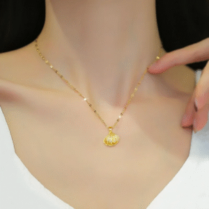 Shell Pearl Necklace with Stainless Steel Chain for Women & Girls Cubic Zircon - Image 17