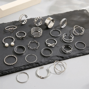 Premium Gold Knuckle 22pcs Rings Set for Women and Girls - Image 8